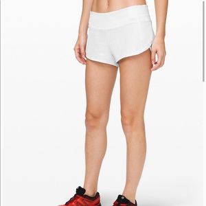 Lulu Lemon Speed Up Short 2.5" White